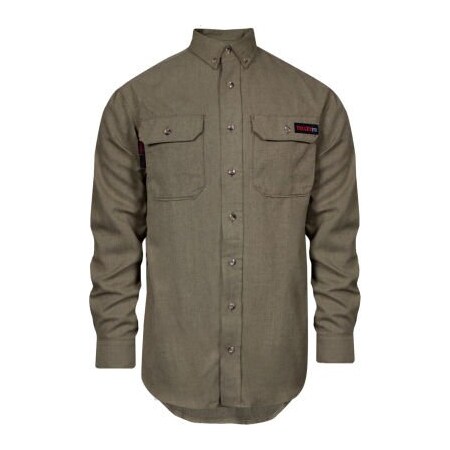 National Safety Apparel TECGEN Select Flame Resistant Work Shirt, S, Tan,  TCG01120213